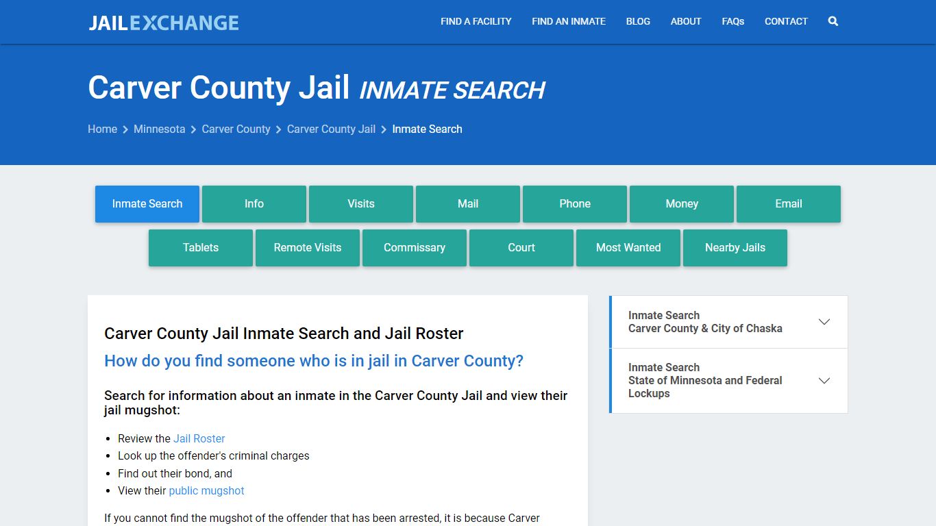 Inmate Search: Roster & Mugshots - Carver County Jail, MN