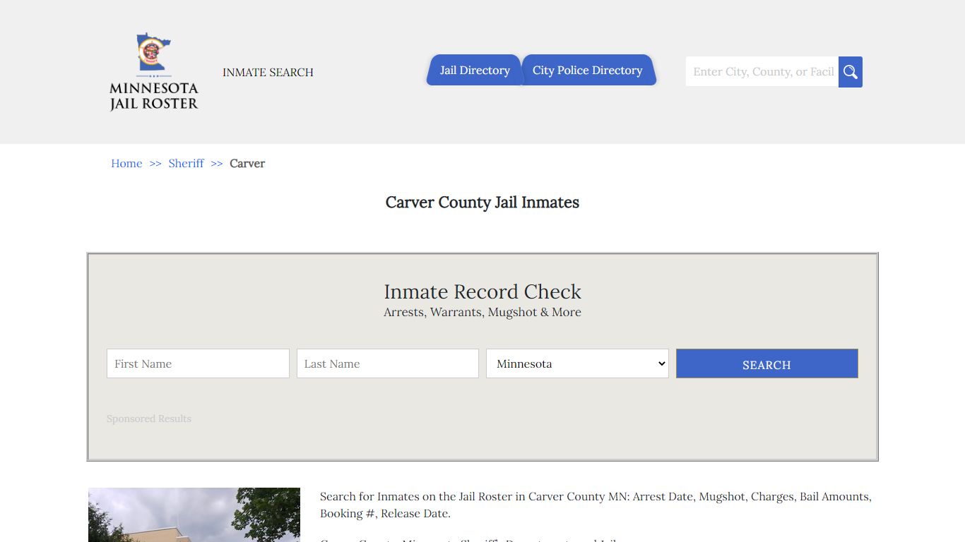 Carver County Jail Inmates | Jail Roster Search